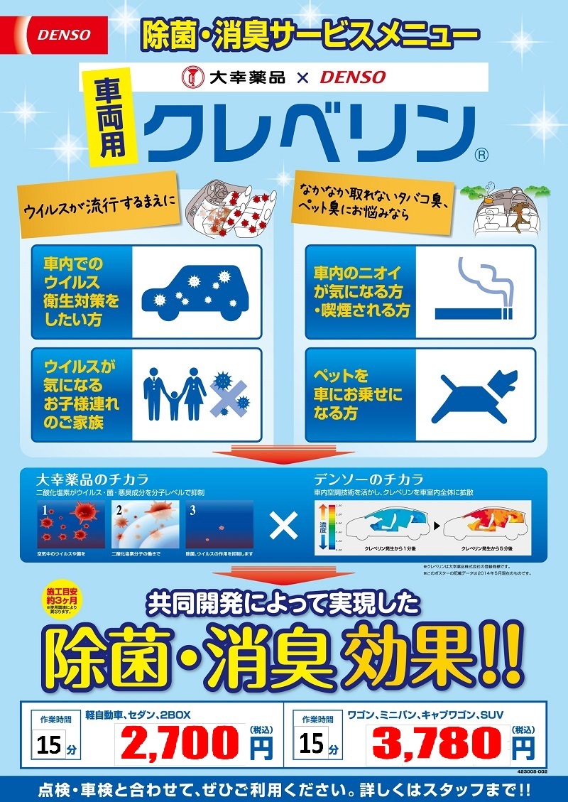 史上一番安い 車両用クレベリン発生機 デンソー ienomat.com.br